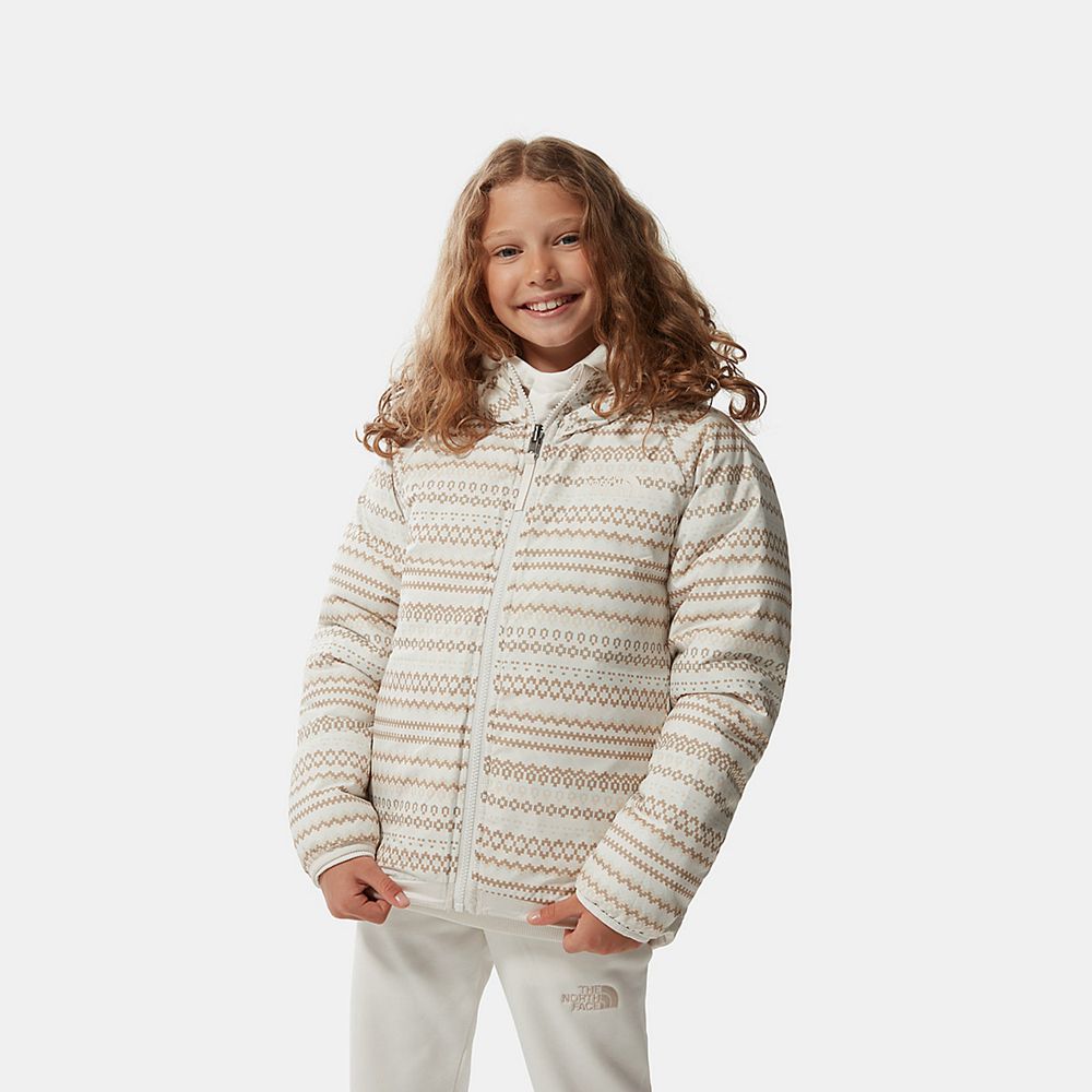 The North Face Jackets Girls Australia - The North Face Printed Reversible Perrito White / Metallic